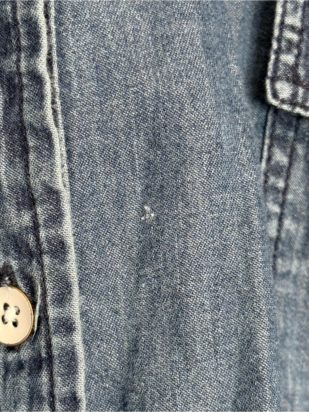 Torrid - Taylor Classic Chambray Button Down Long Sleeve Blue Cotton Shirt - 4X - Picture 13 of 15